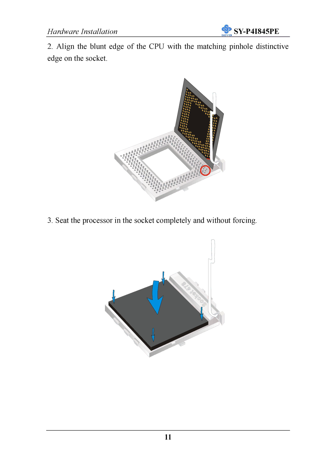 SOYO SY-P4I845PE user manual 