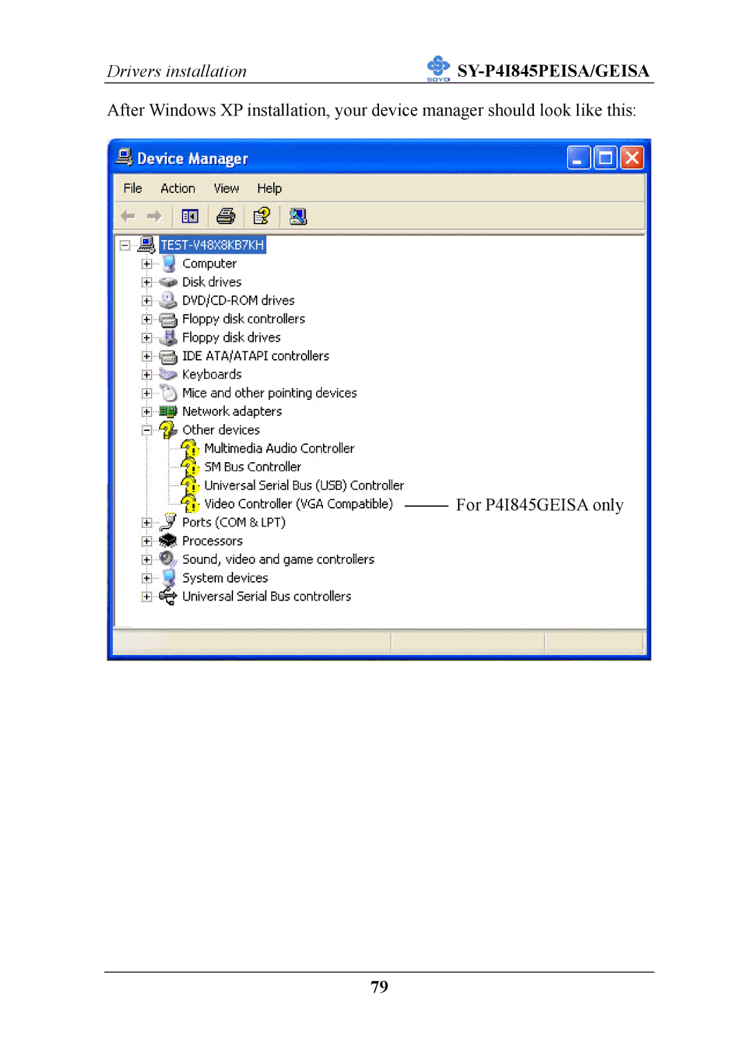SOYO SY-P4I845PEISA manual Drivers installation 