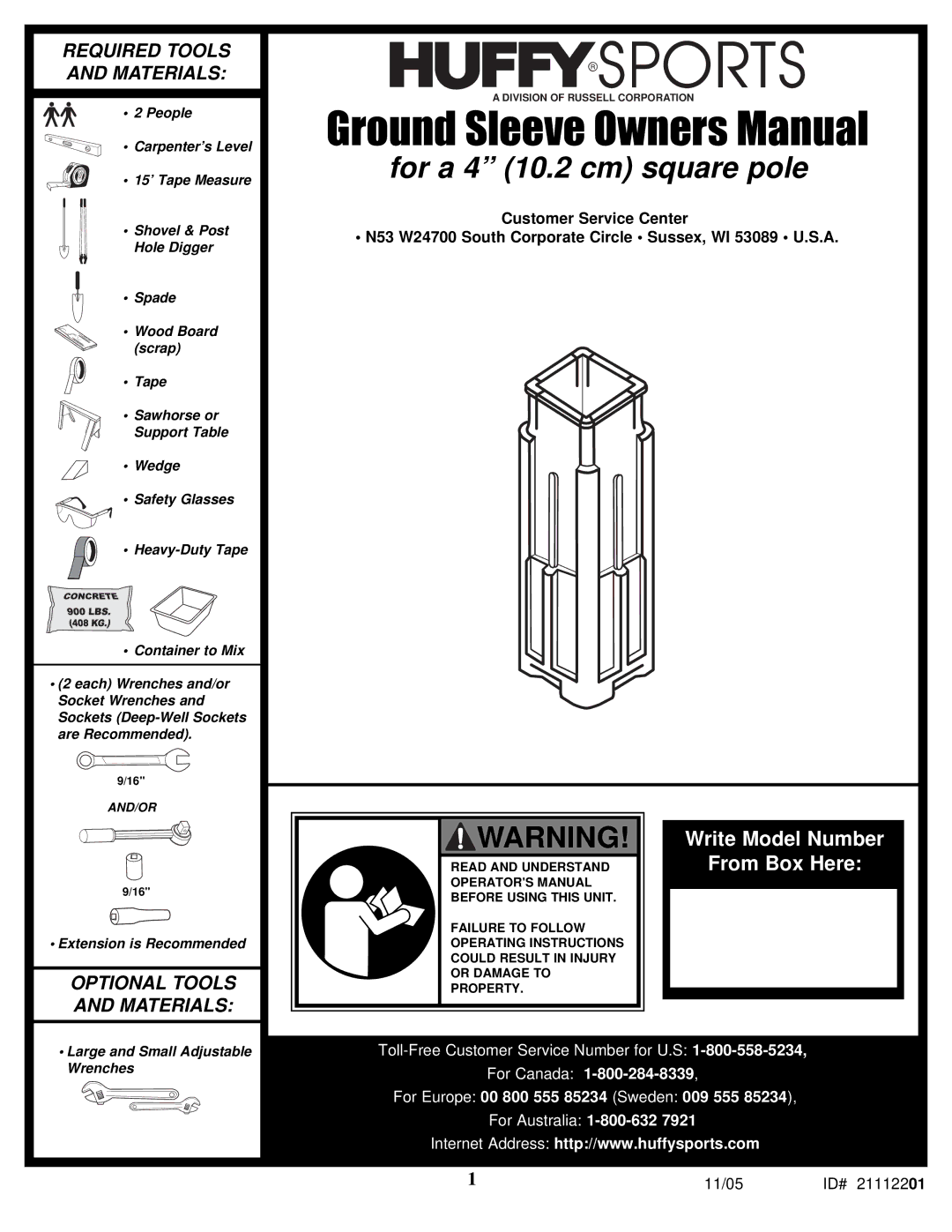 Spalding 21112201 manual For a 4 10.2 cm square pole 