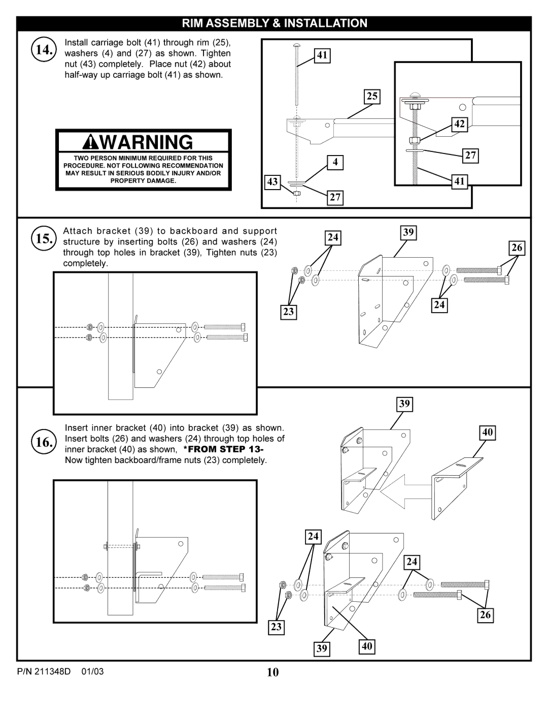 Spalding 211348D manual RIM Assembly & Installation 