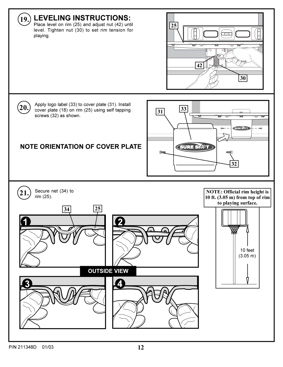 Spalding 211348D manual Leveling Instructions 