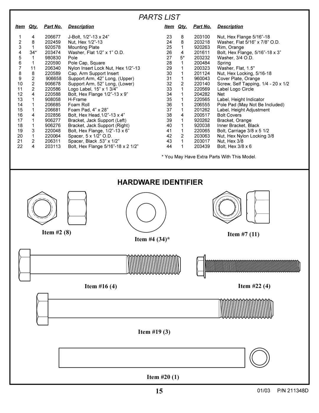 Spalding 211348D manual Hardware Identifier 