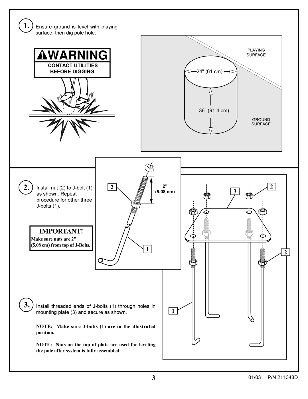 Spalding 211348D manual Contact Utilities Before Digging 