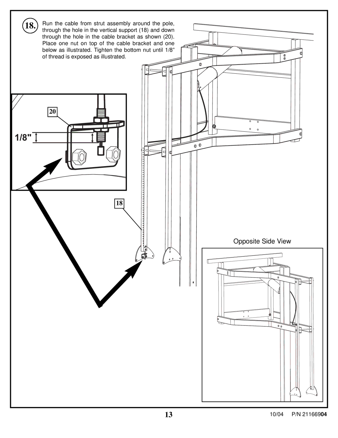 Spalding 21166904 manual Opposite Side View 