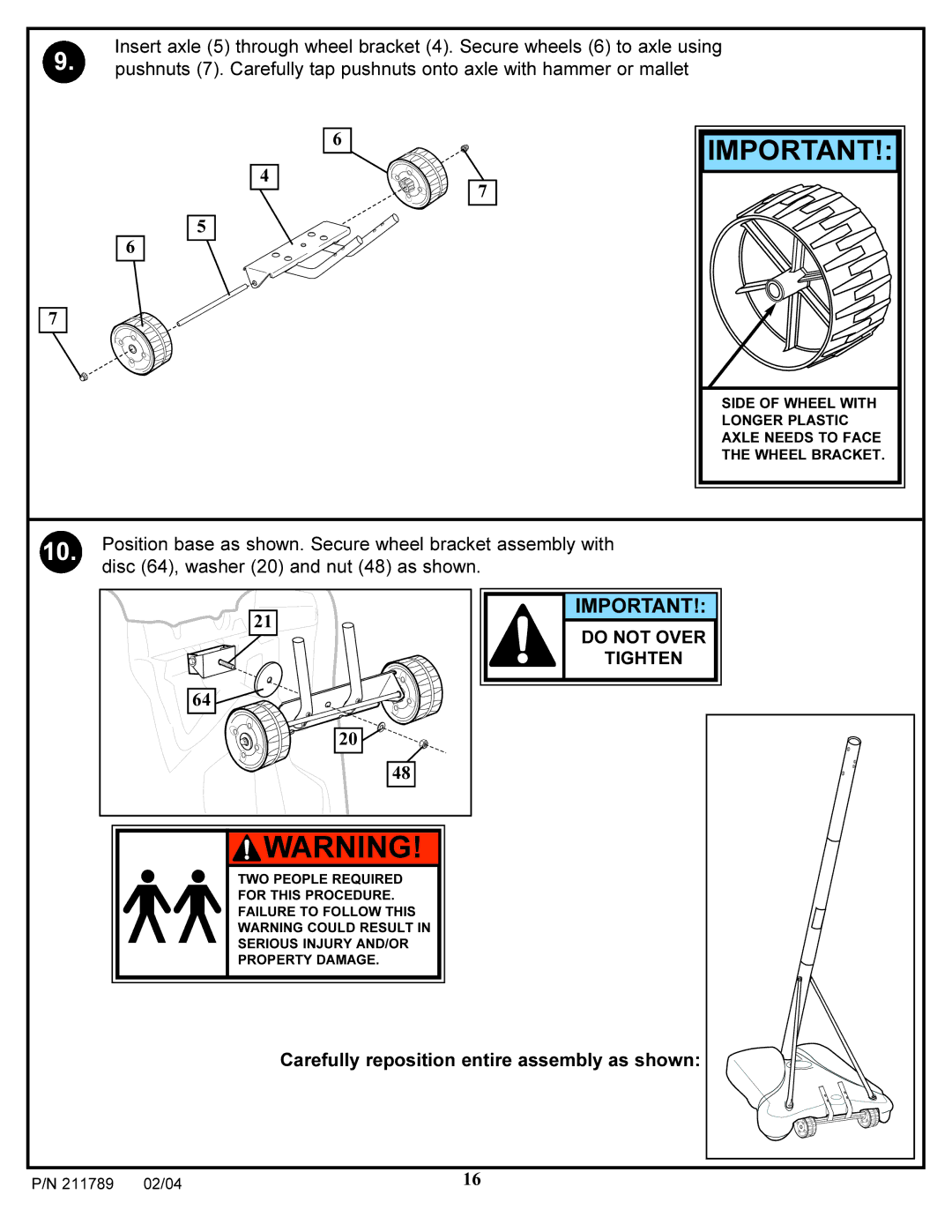 Spalding 211789 manual Carefully reposition entire assembly as shown 