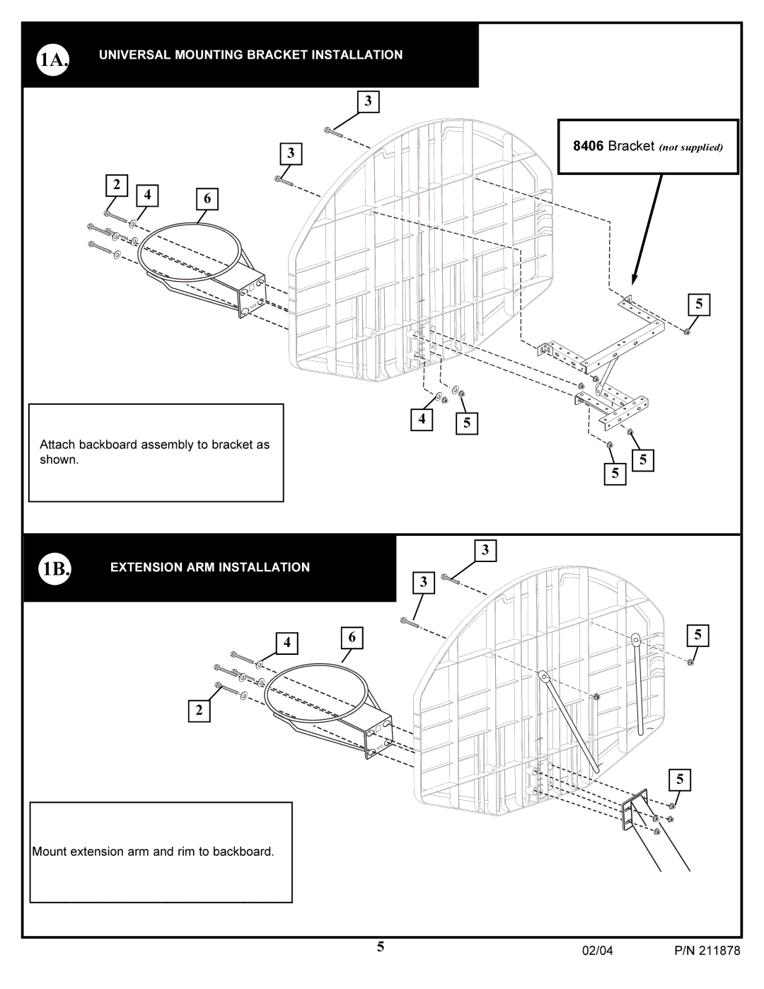 Spalding 211878 manual Universal Mounting Bracket Installation 