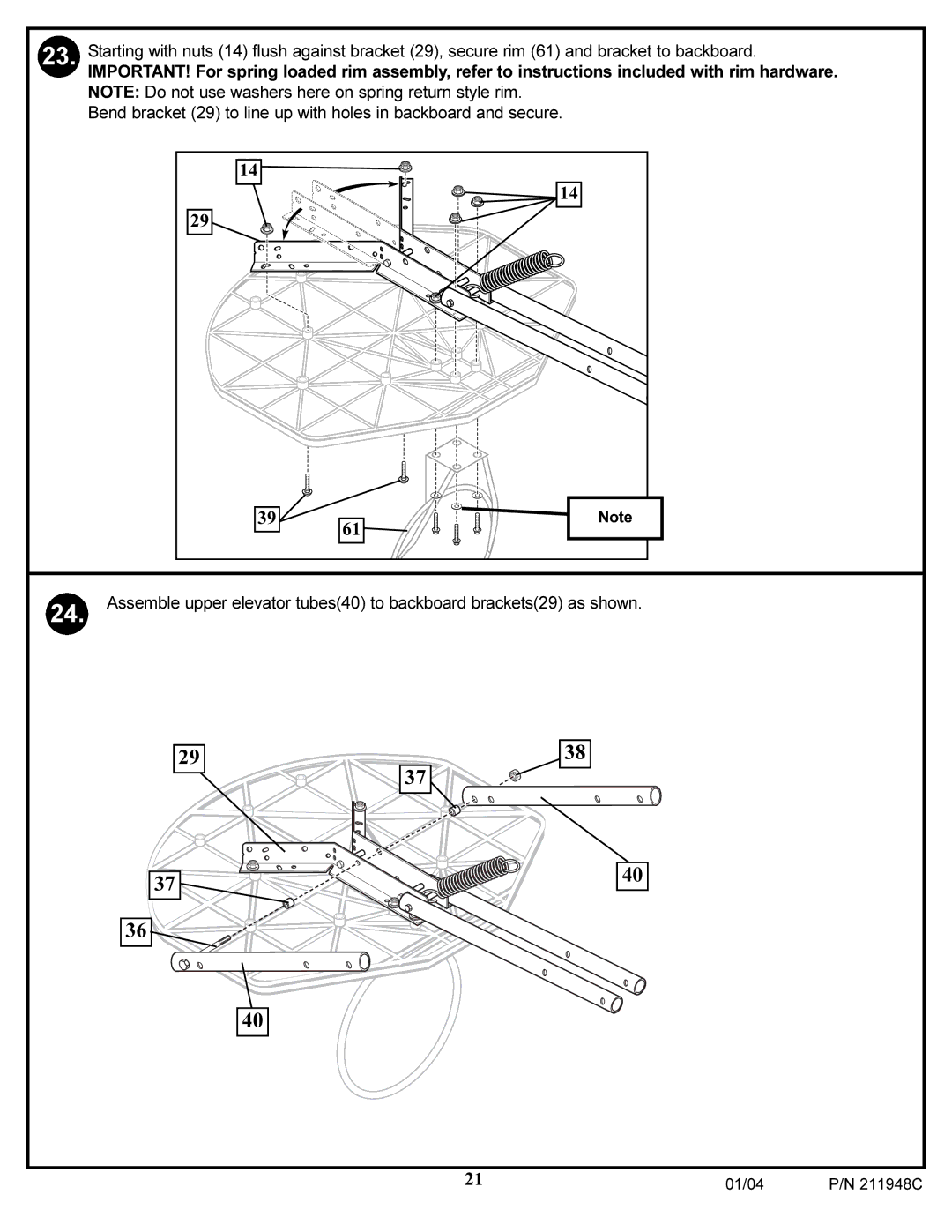 Spalding manual 01/04 211948C 