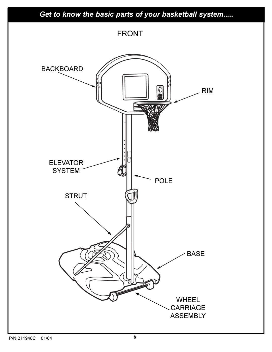 Spalding 211948C manual Front 