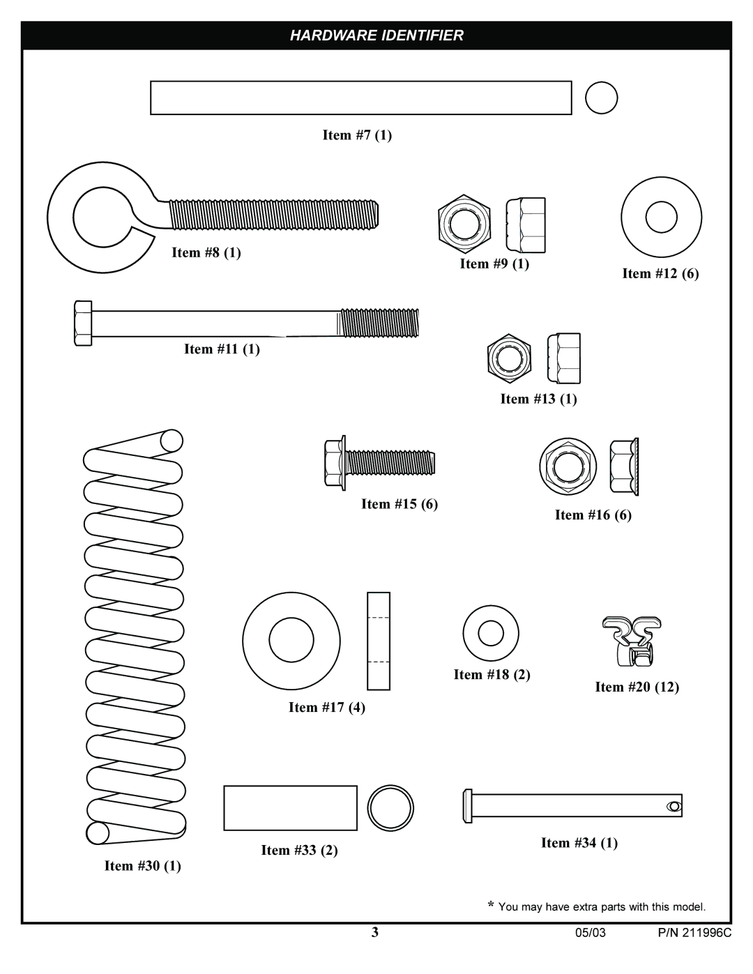 Spalding 211996C manual Hardware Identifier 