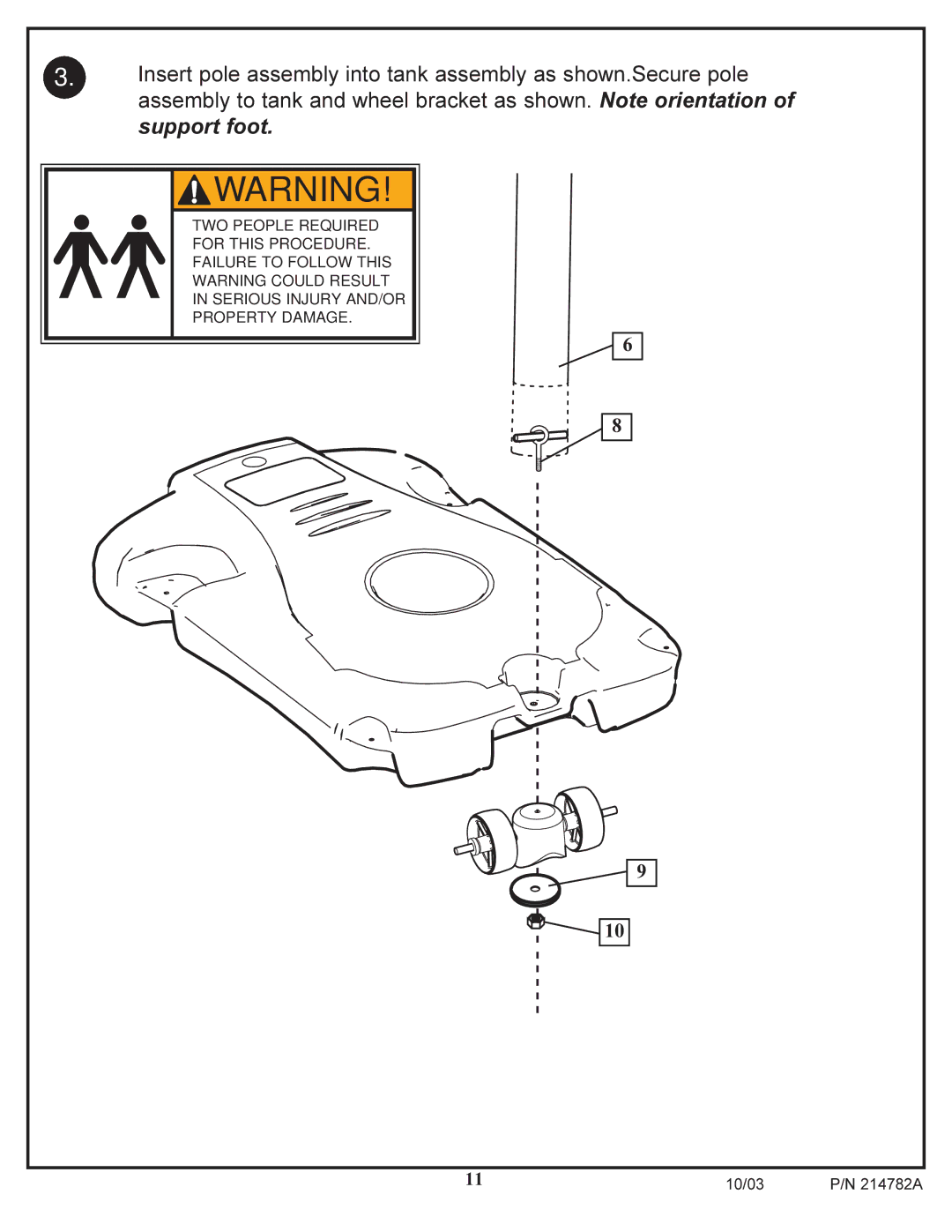 Spalding manual 10/03 214782A 