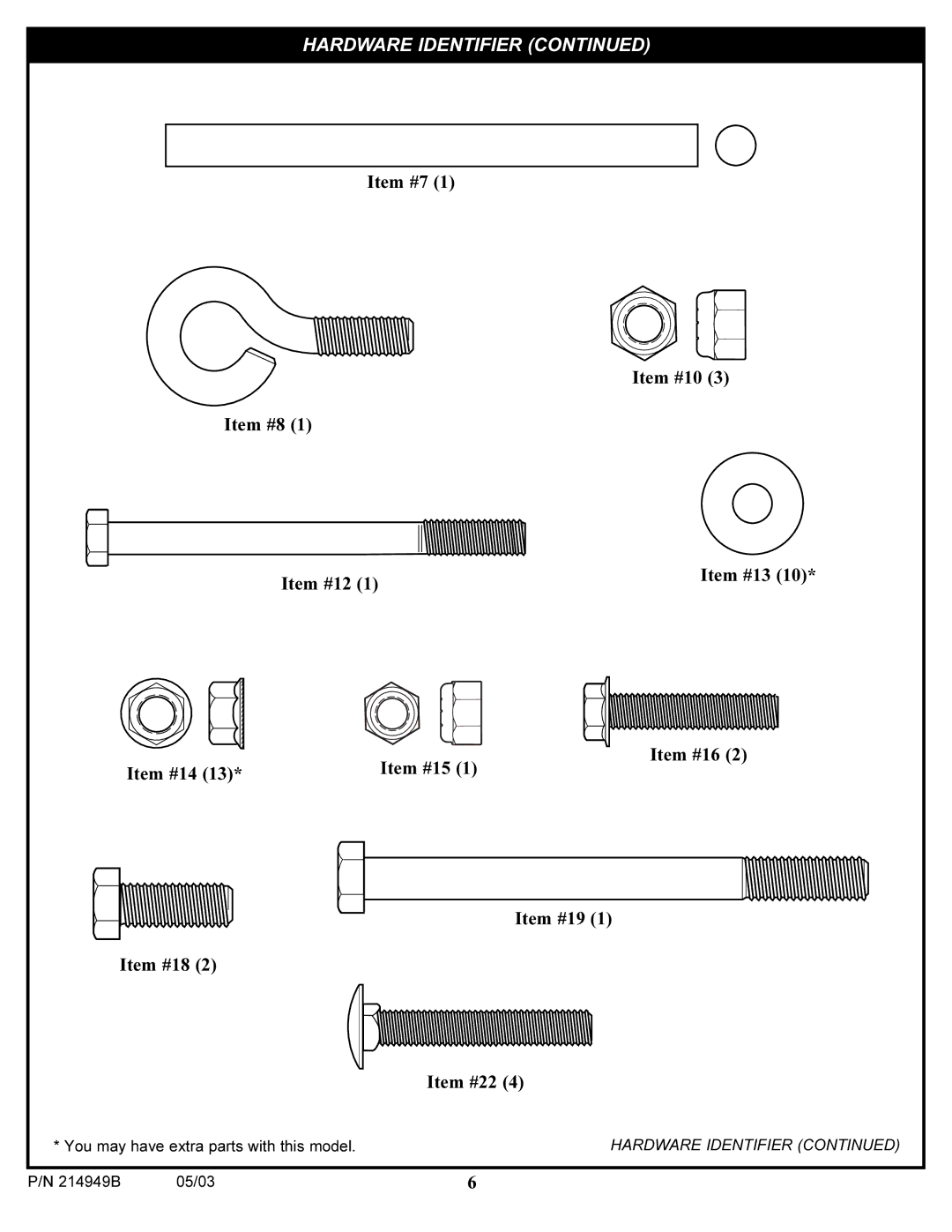 Spalding 214949B manual Hardware Identifier 