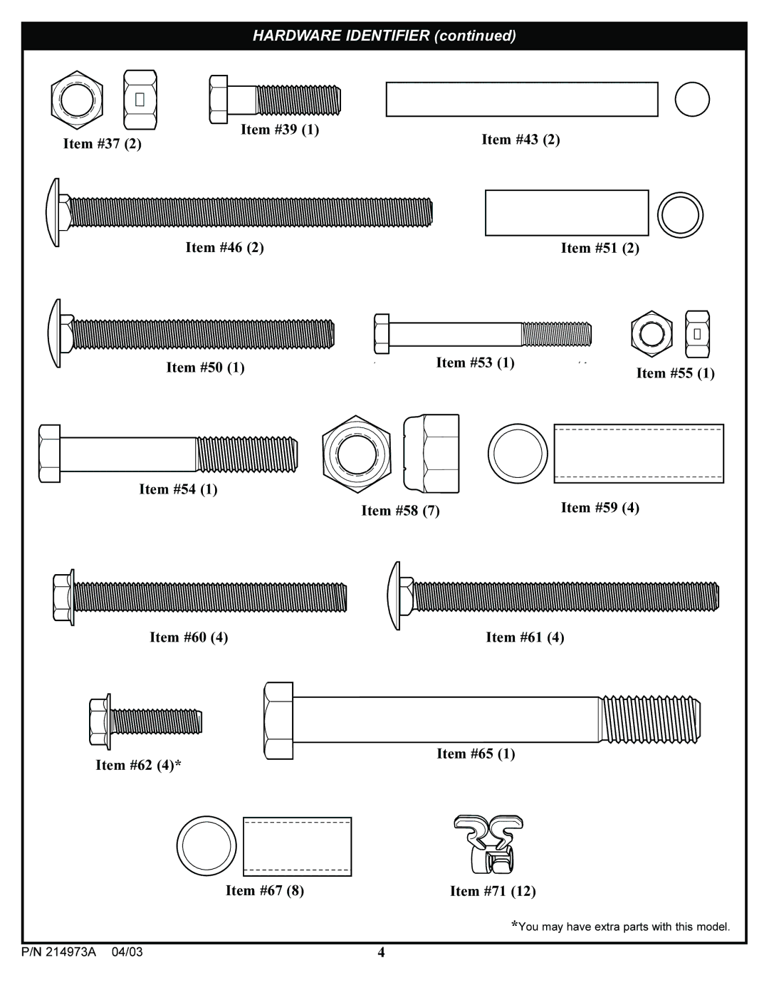 Spalding 214973A manual Hardware Identifier 