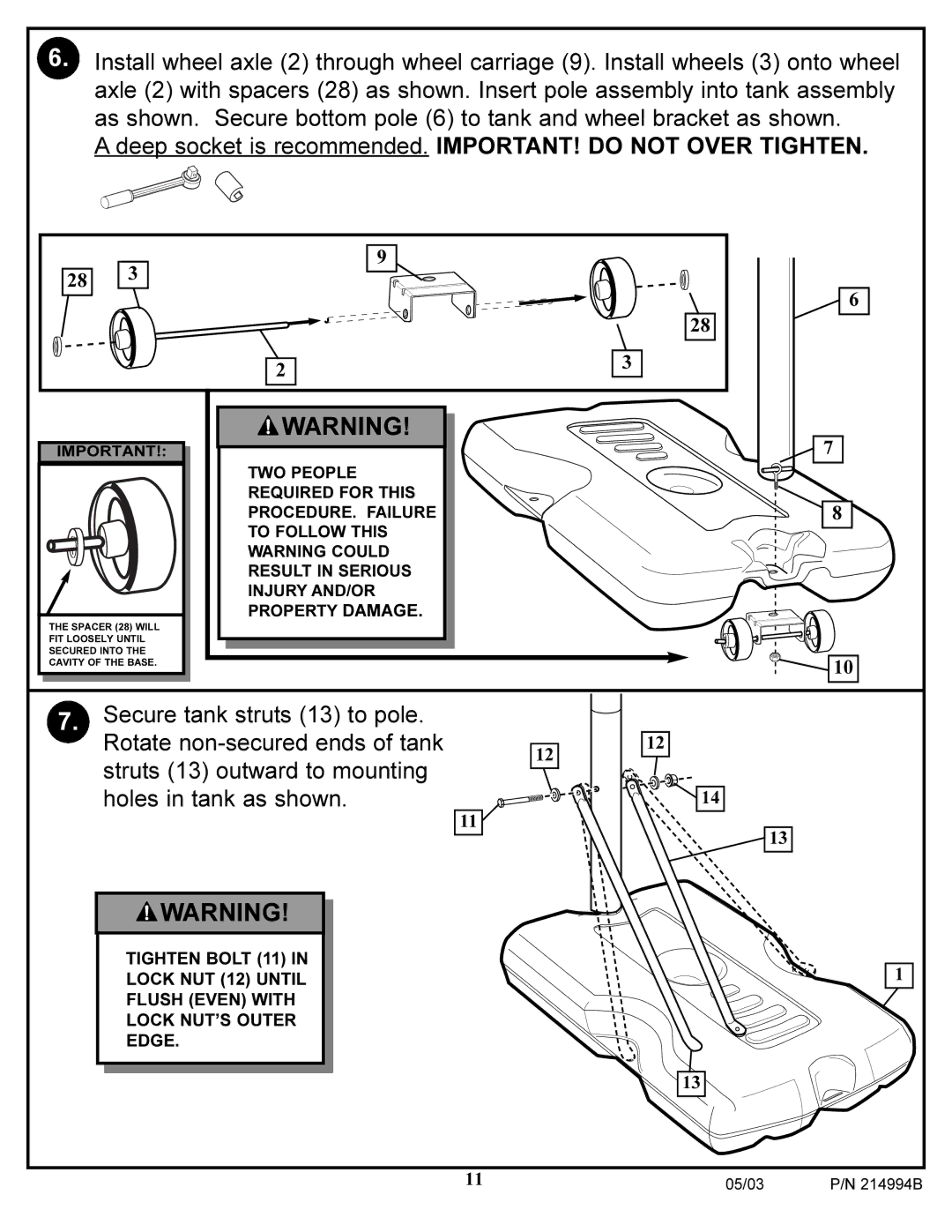 Spalding manual 05/03 214994B 