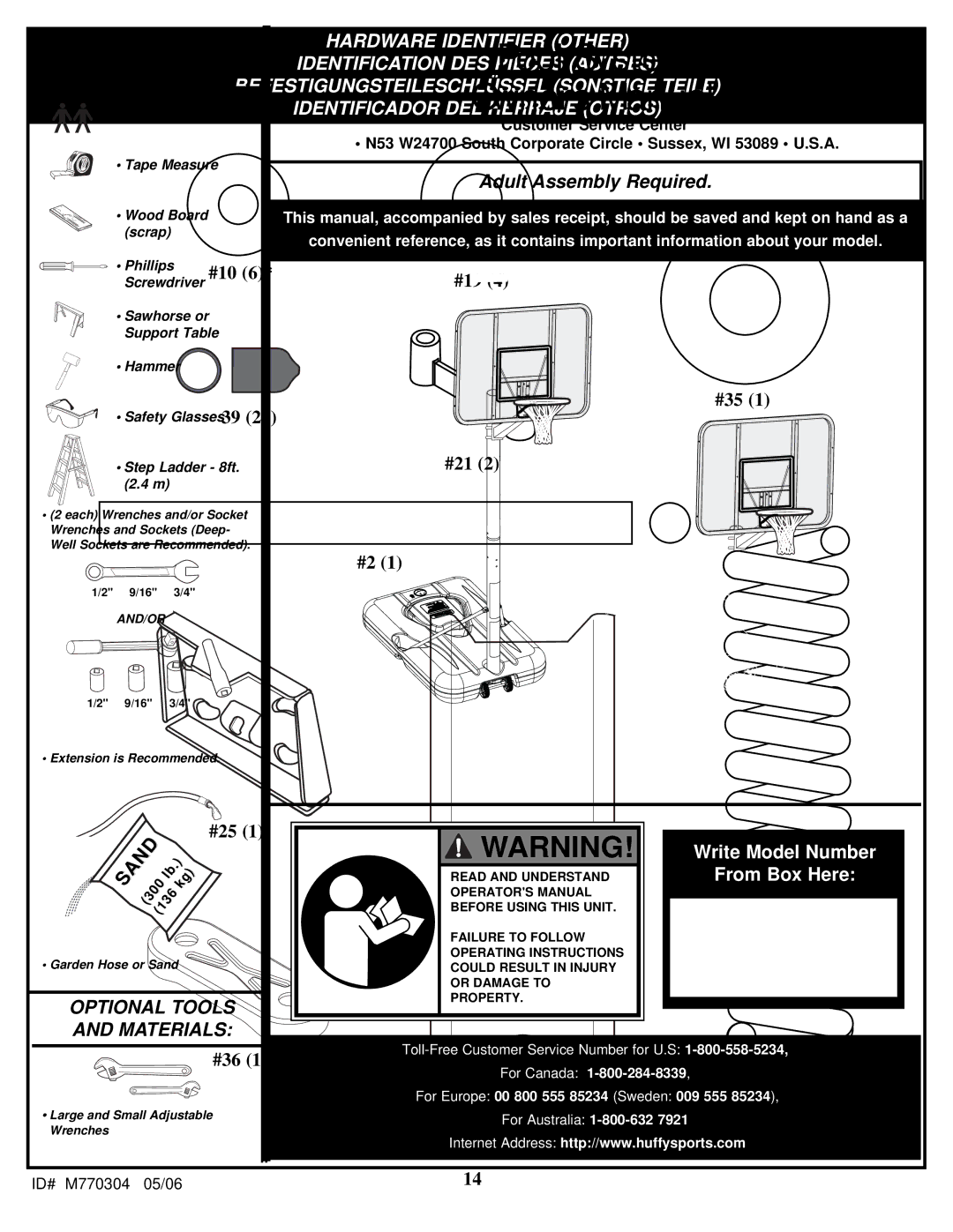 Spalding LMV2053 manual #10 #19 #35 #21 #25 #36 #27 #28 