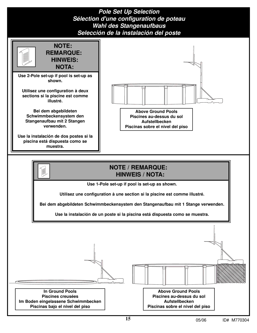 Spalding LMV2053 manual Remarque Hinweis Nota 