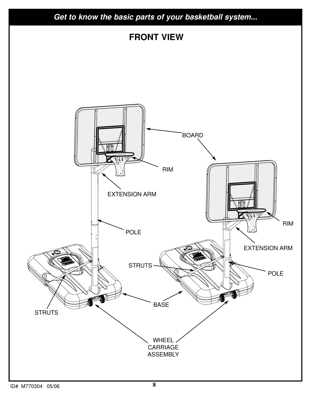 Spalding LMV2053 manual Front View 