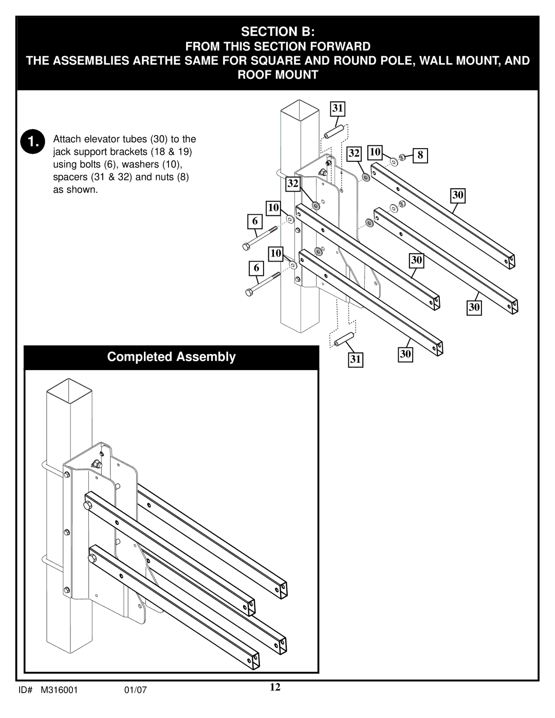 Spalding M316001 manual Section B 