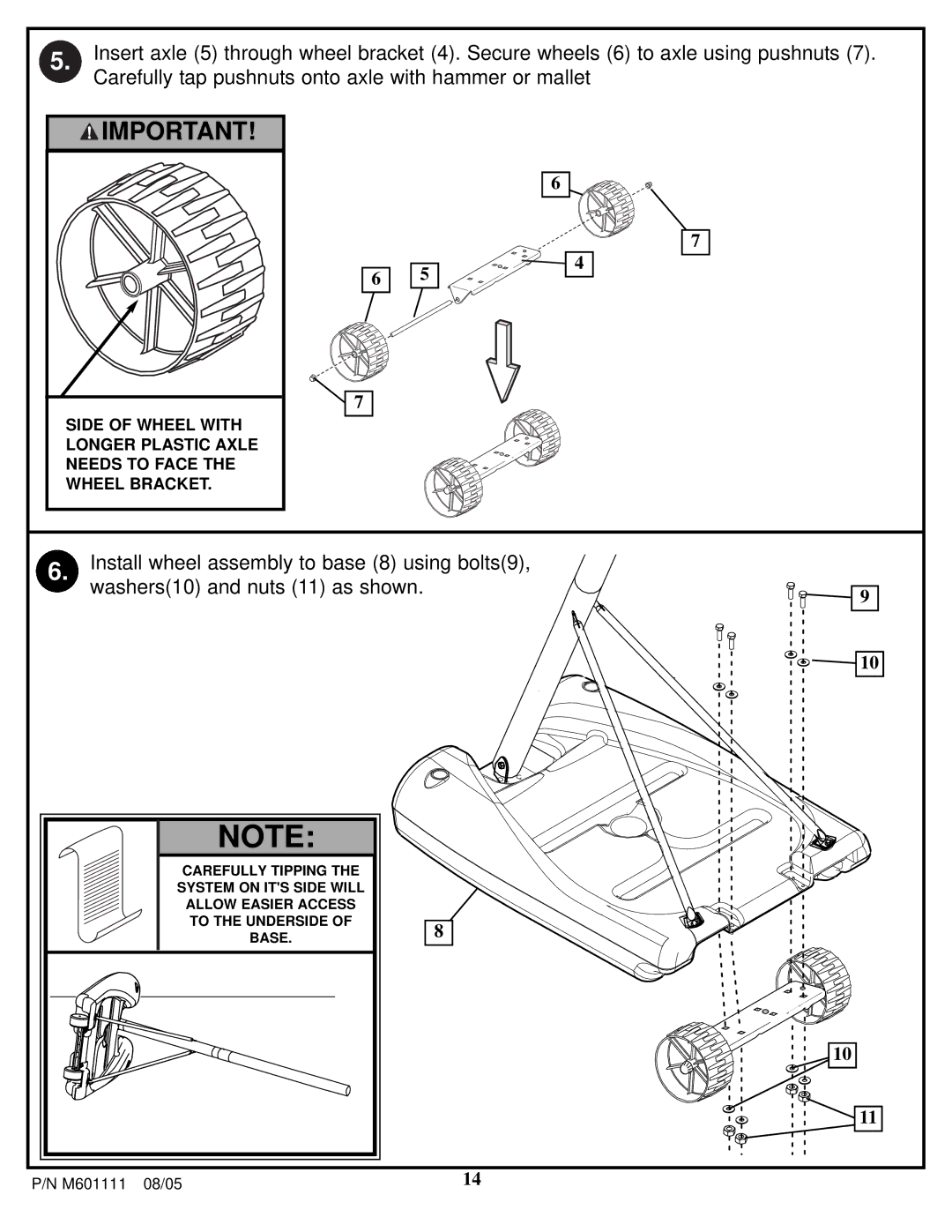 Spalding M60 1111 manual M601111 08/05 