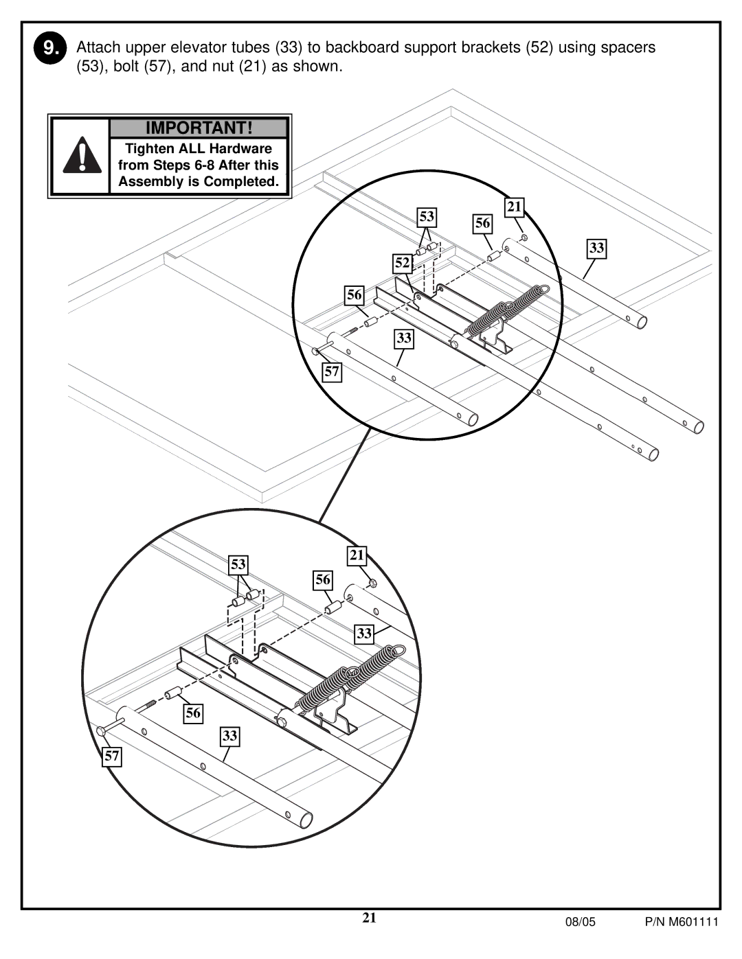 Spalding M60 1111 manual 08/05 M601111 