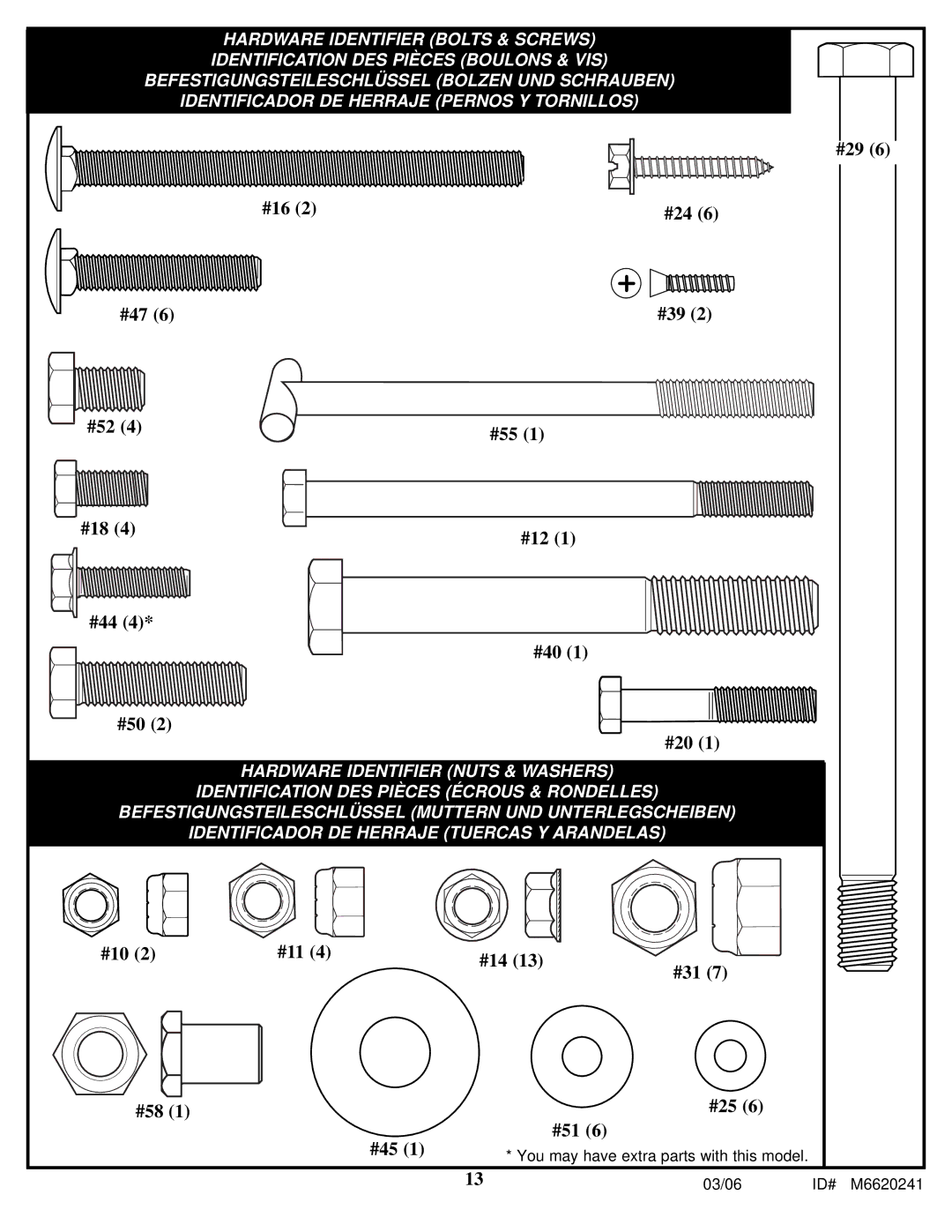 Spalding M6620241 manual #29 #16 #24 #47 #39 #52 #55 #18 #12 #44 #40 #50 2 #20 