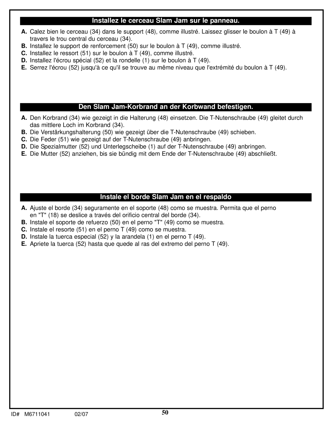 Spalding manual ID# M6711041 02/07 