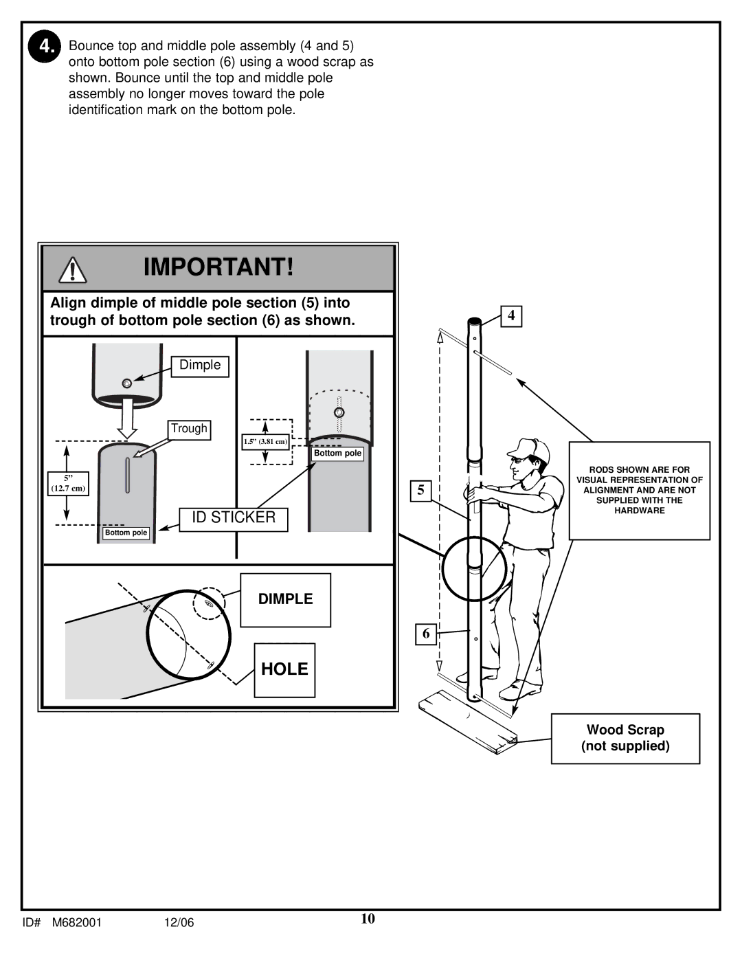 Spalding M682001 manual Hole 