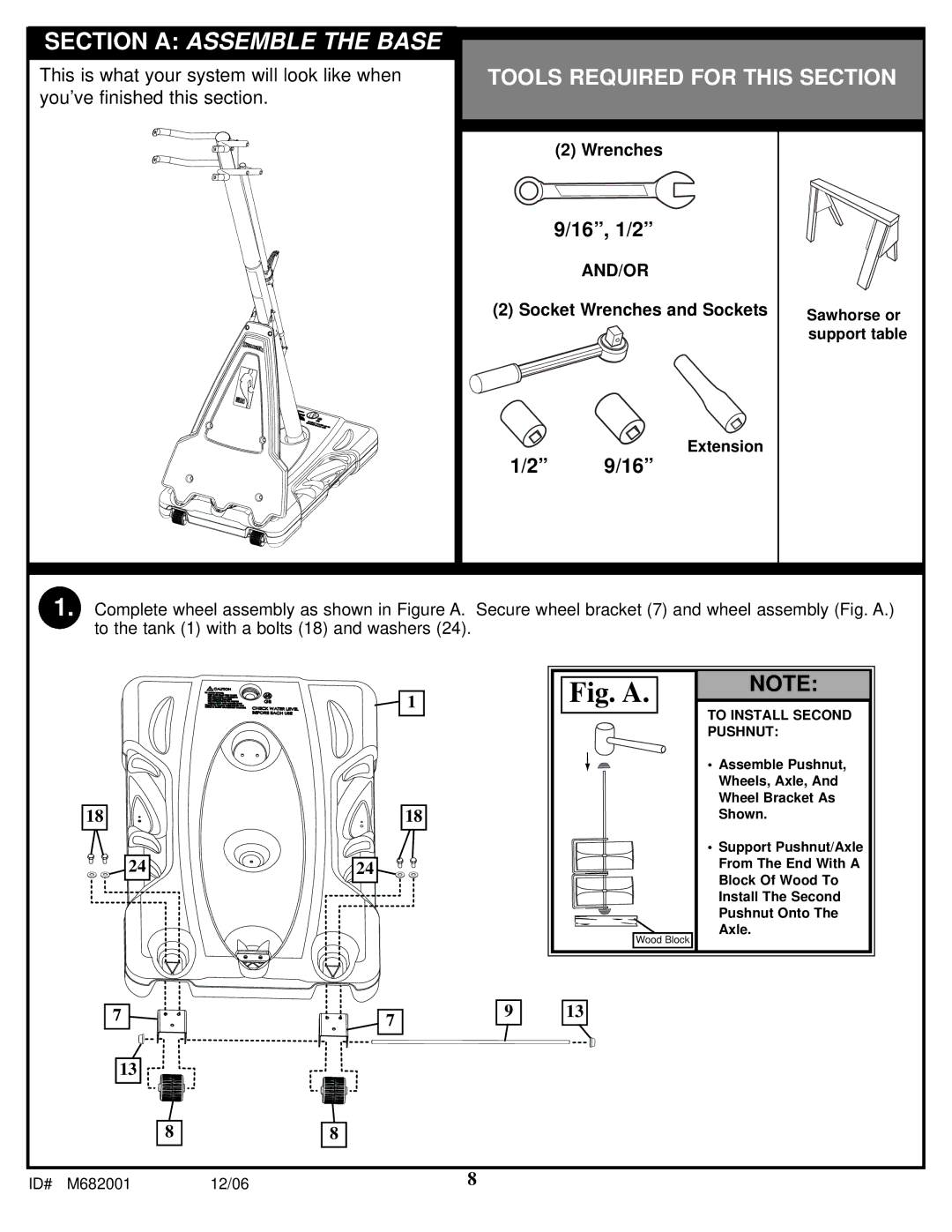 Spalding M682001 manual Fig. a 