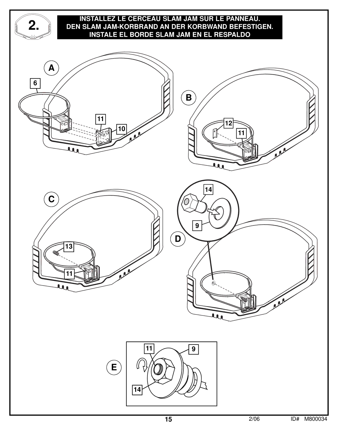 Spalding M800034 manual Id# 