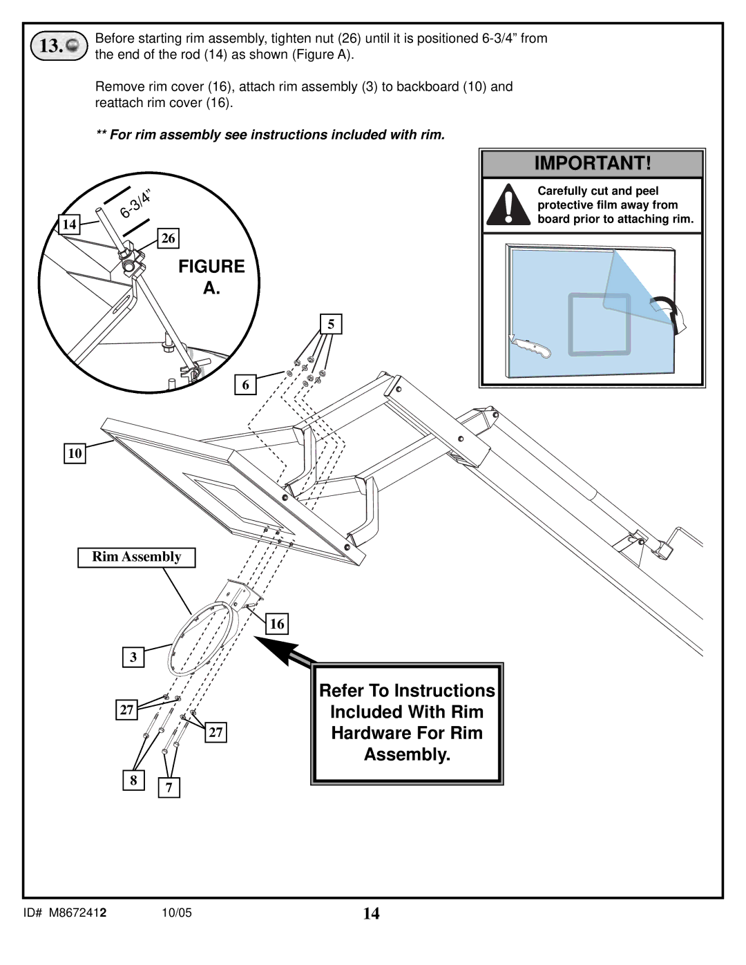 Spalding M8672412 manual End of the rod 14 as shown Figure a 