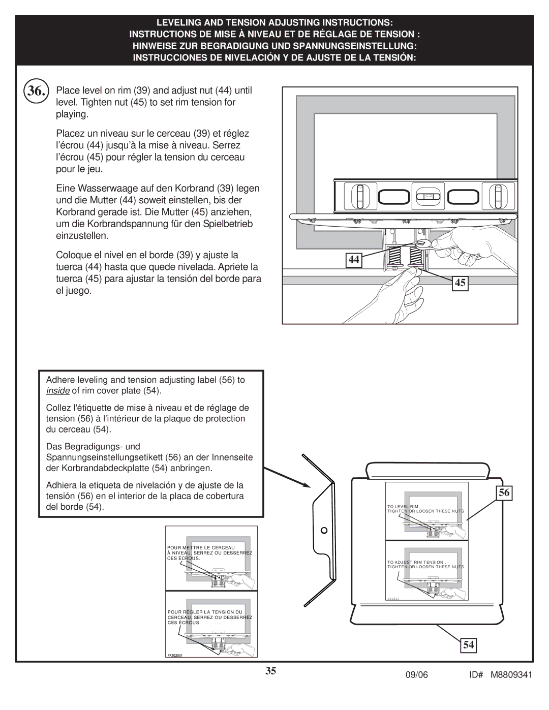 Spalding M8809341 manual 202531 