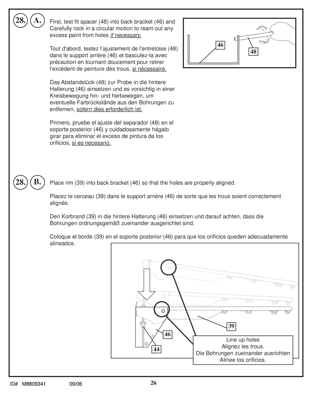 Spalding M8809341 manual 28. A, 28. B 