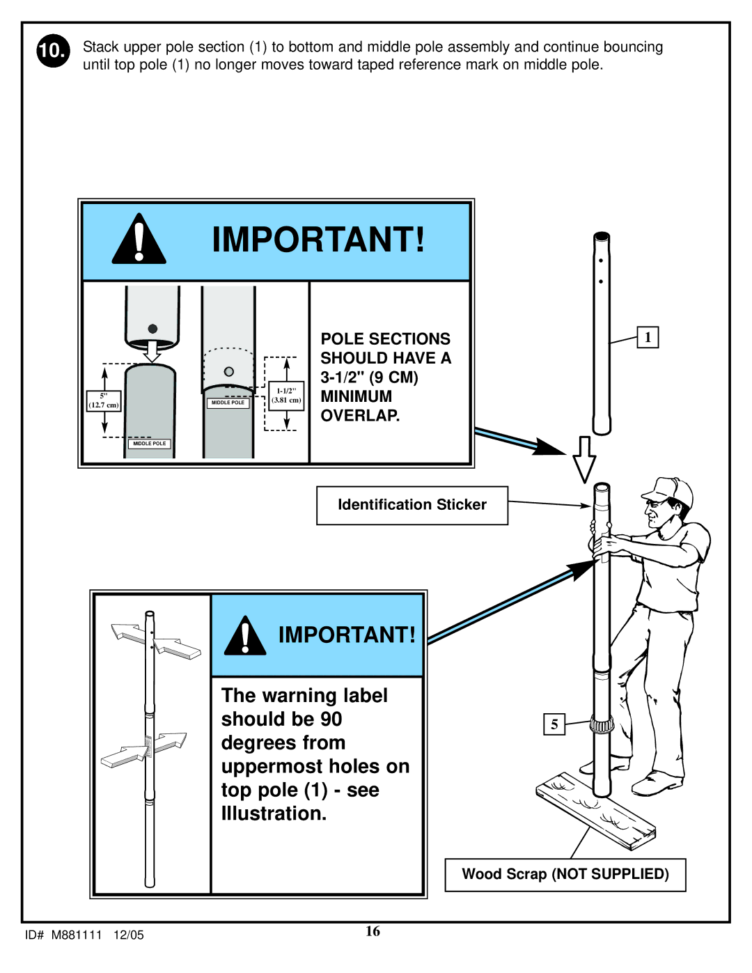 Spalding M881119, M881117, M881115, M881111, M881113 manual Middle Pole 