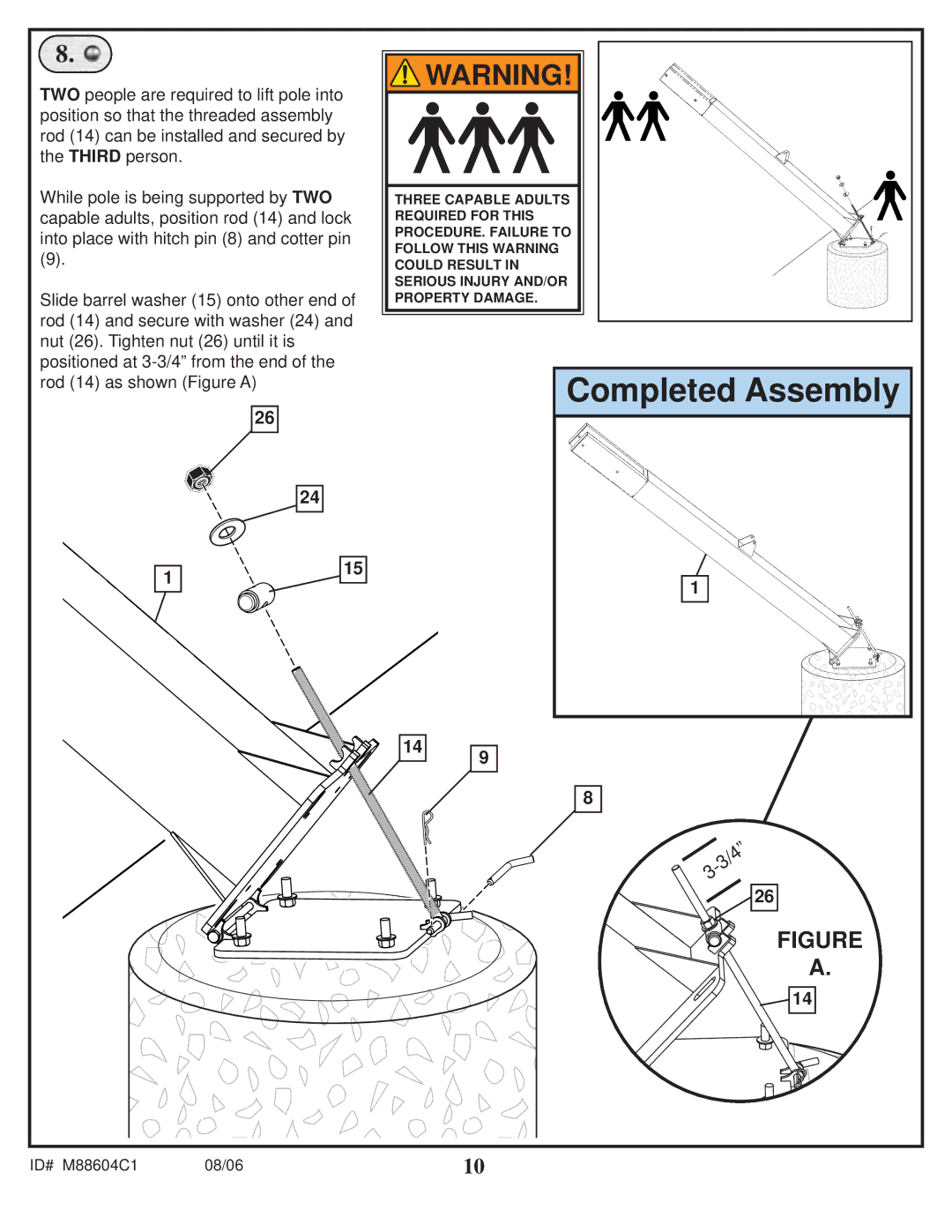 Spalding M88604C1 manual Completed Assembly 