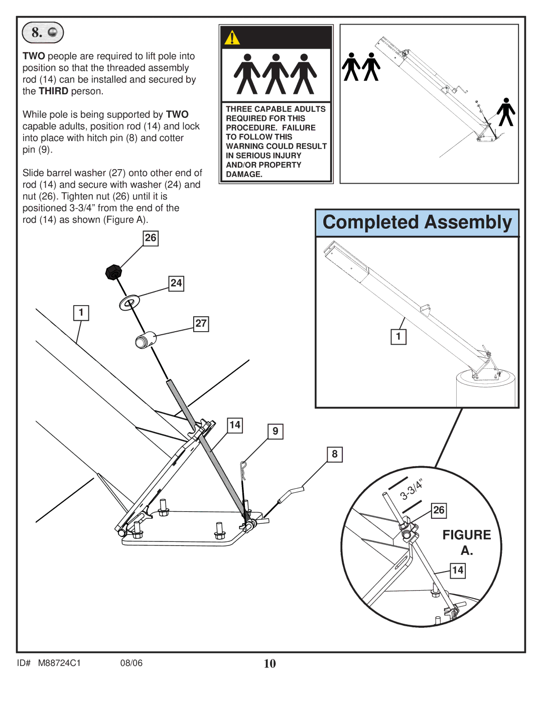 Spalding M88724C1 manual Completed Assembly 