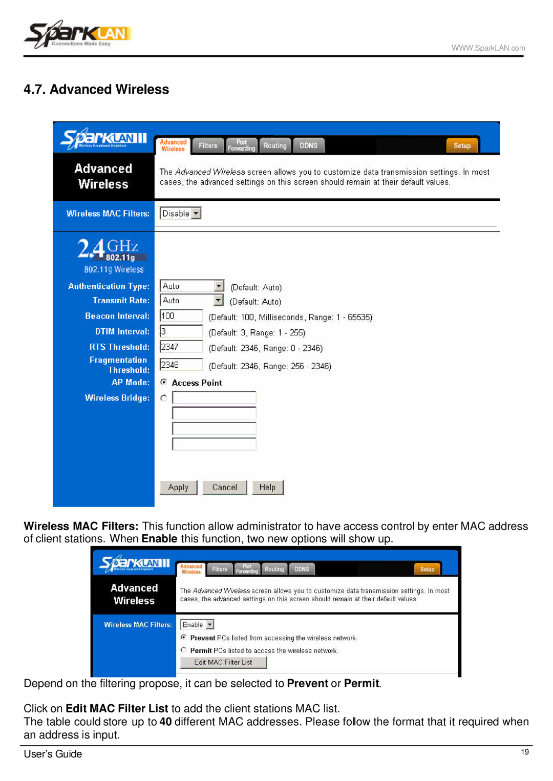 Spark Tech WX-6615 manual Advanced Wireless 