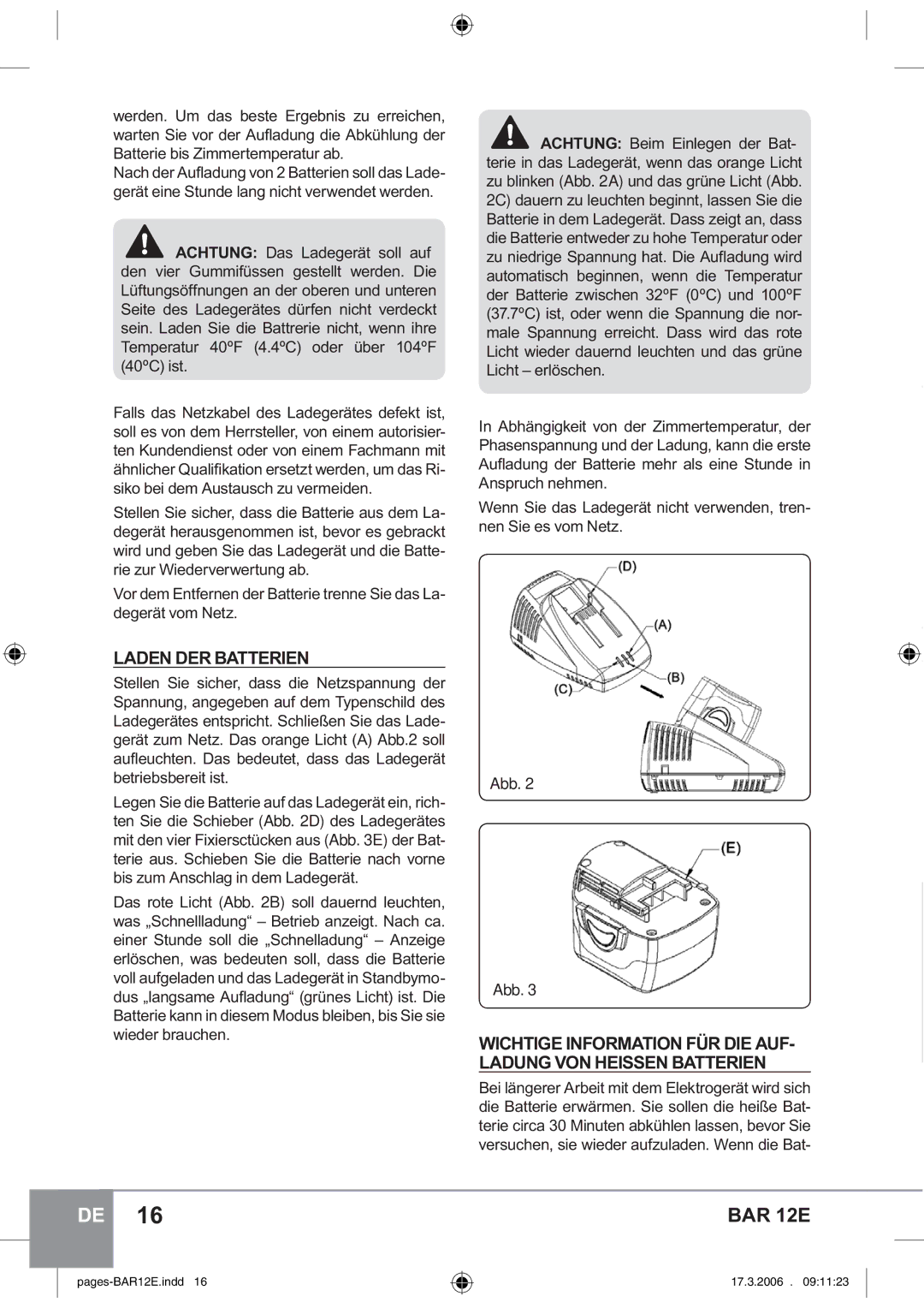 Sparky Group BAR 12E manual Pages-BAR12E.indd 