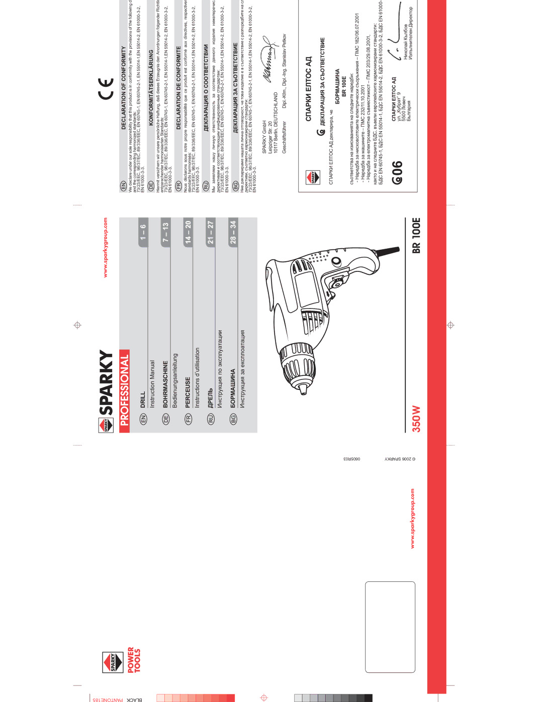 Sparky Group BR 100E manual %5 