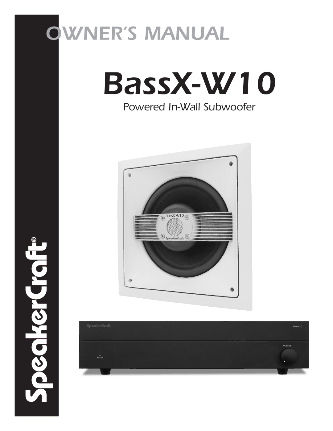 SpeakerCraft BassX-W10 owner manual 