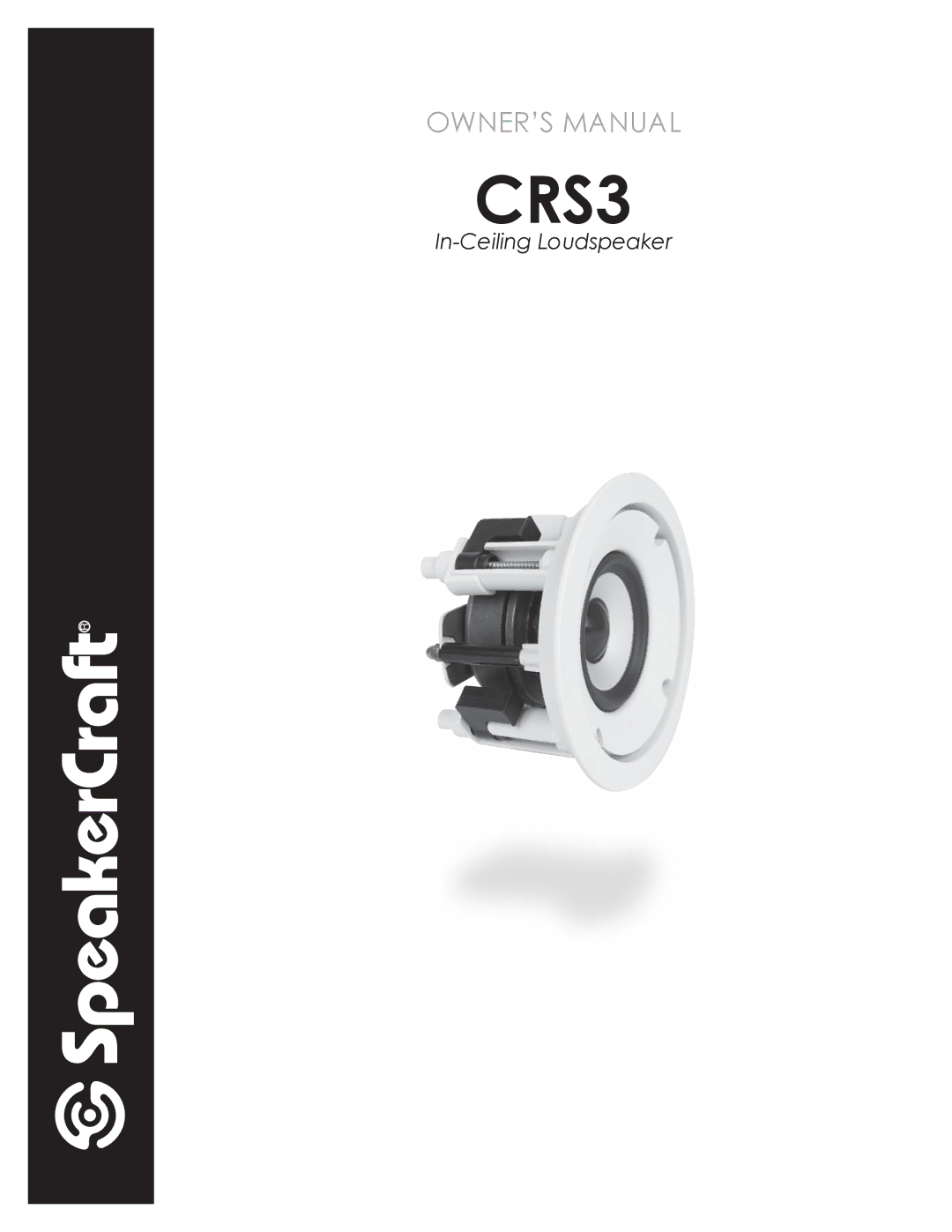 SpeakerCraft CRS3 owner manual 