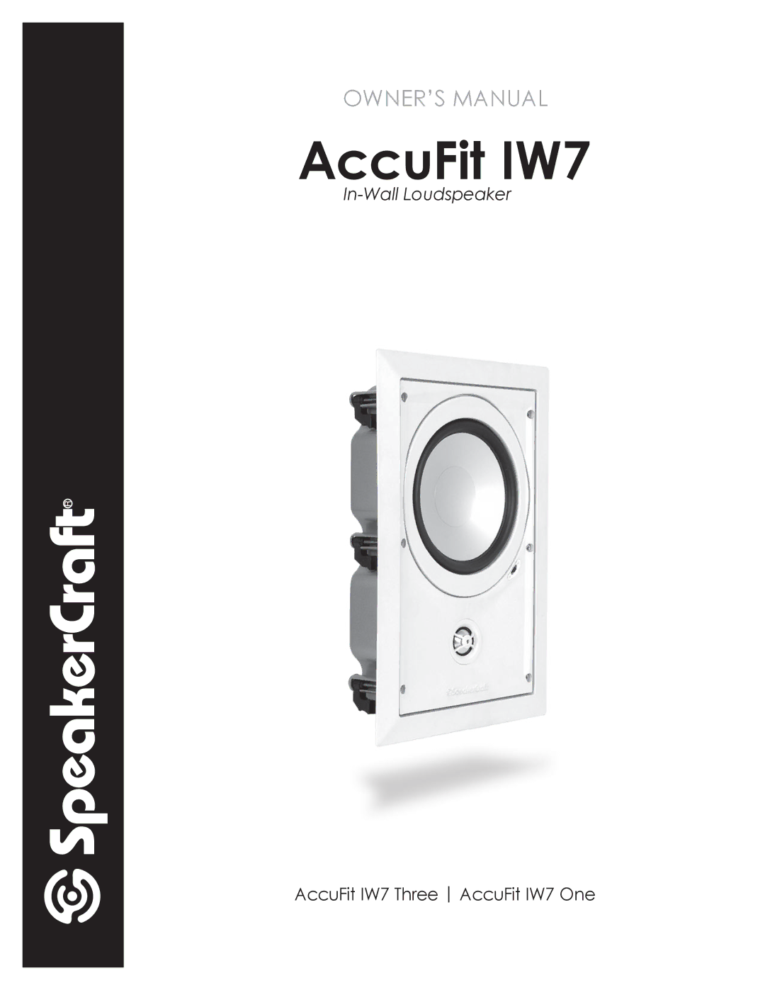 SpeakerCraft owner manual AccuFit IW7 