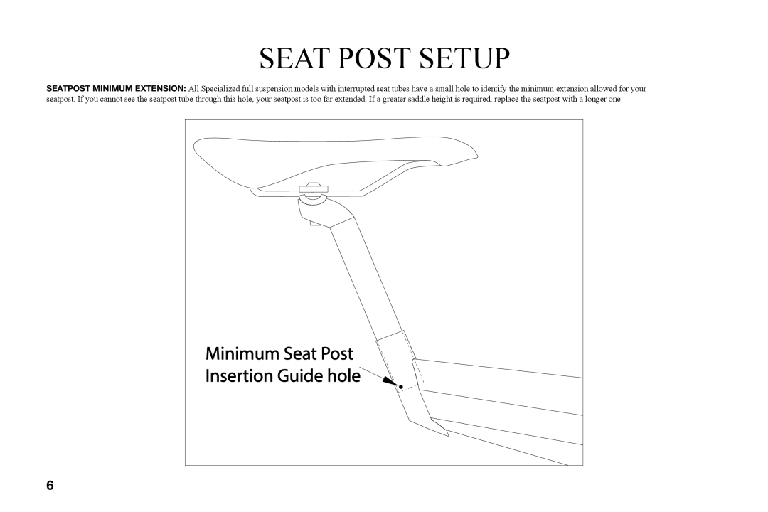 Specialized BigHit manual Seat Post Setup 