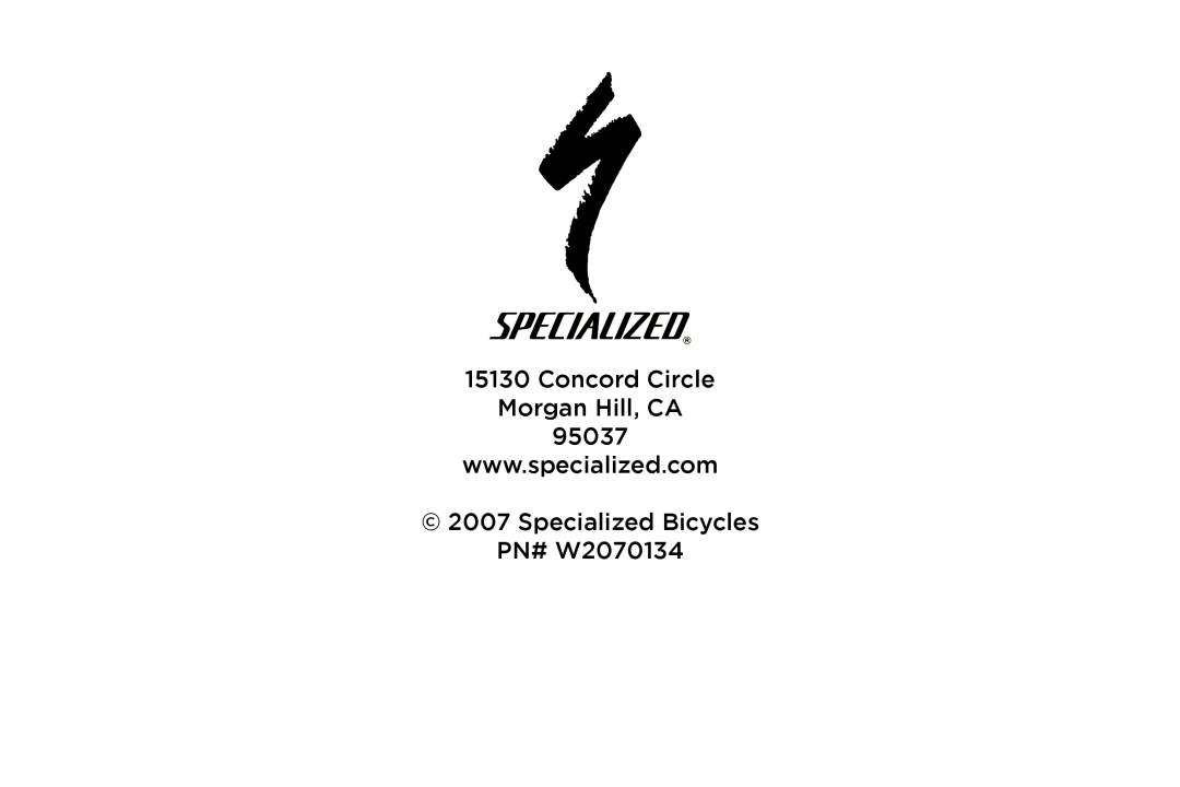 Specialized Demo 8, Enduro 6 manual Concord Circle Morgan Hill, CA, Specialized Bicycles PN# W2070134 