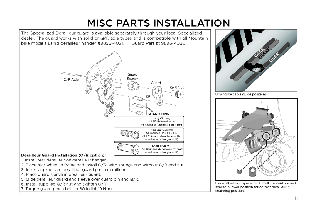 Specialized Era manual Misc Parts Installation 