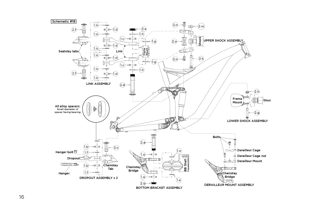 Specialized Home Gym manual Upper Shock Assembly 