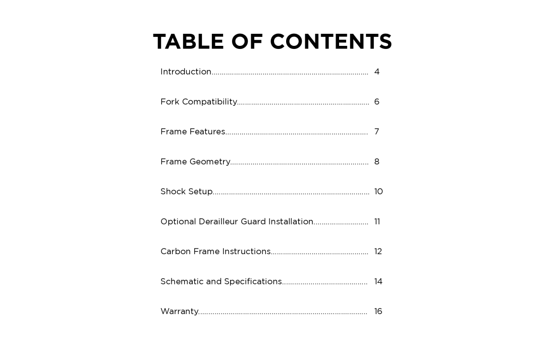 Specialized Roubaix, Roll X manual Table of Contents 