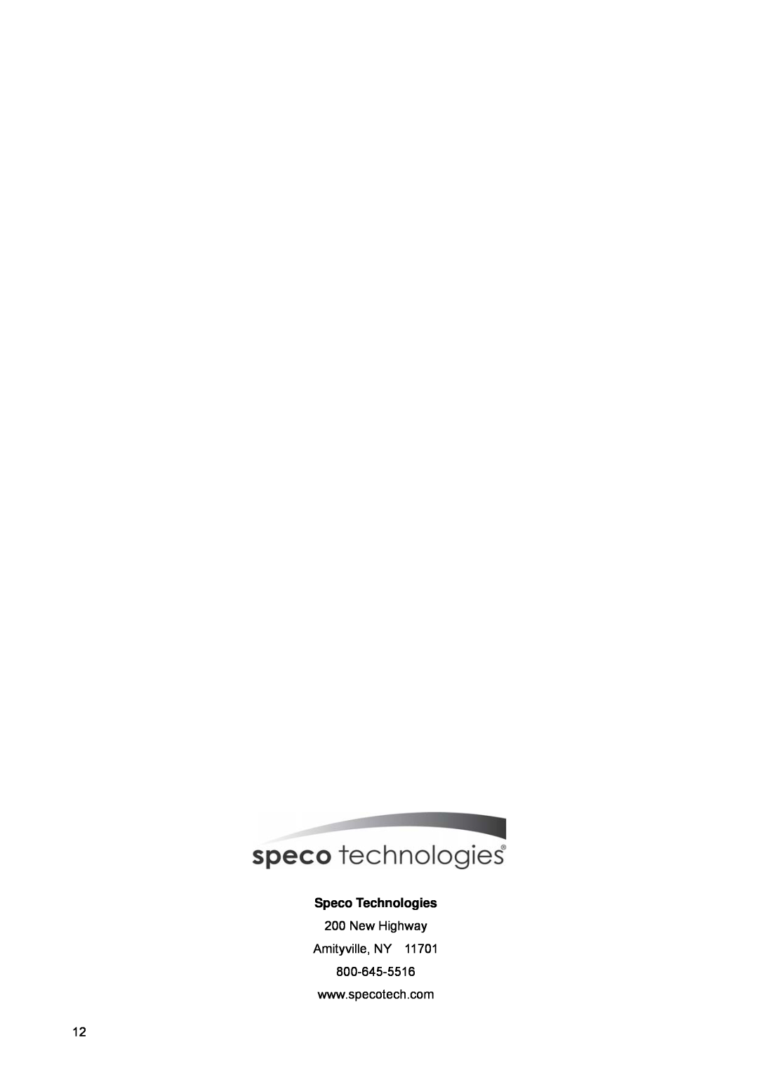 Speco Technologies 16WM, 4WM, 8WM setup guide Speco Technologies, New Highway Amityville, NY 