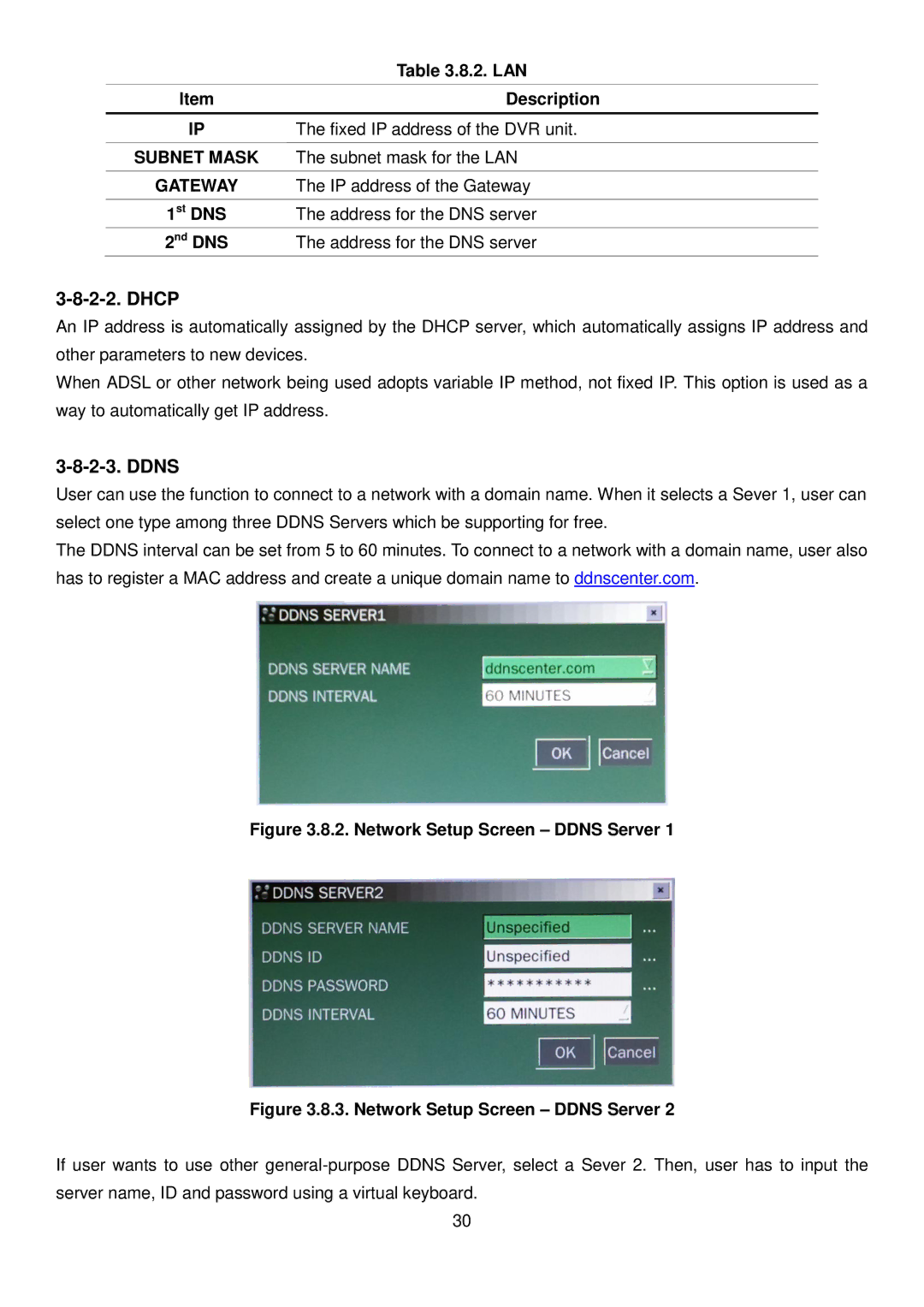 Speco Technologies 4HD manual Dhcp, Ddns 