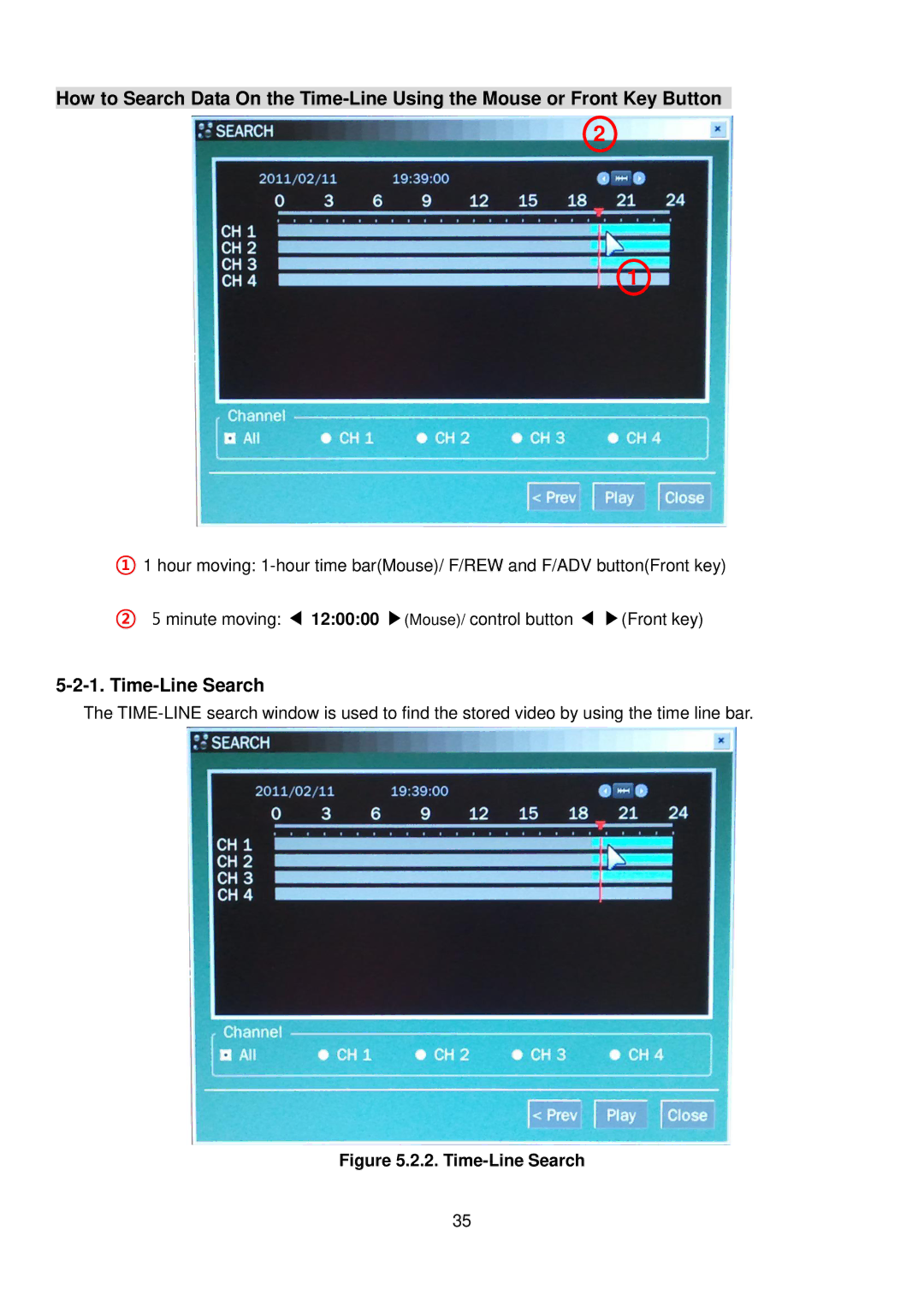 Speco Technologies 4HD manual Time-Line Search 