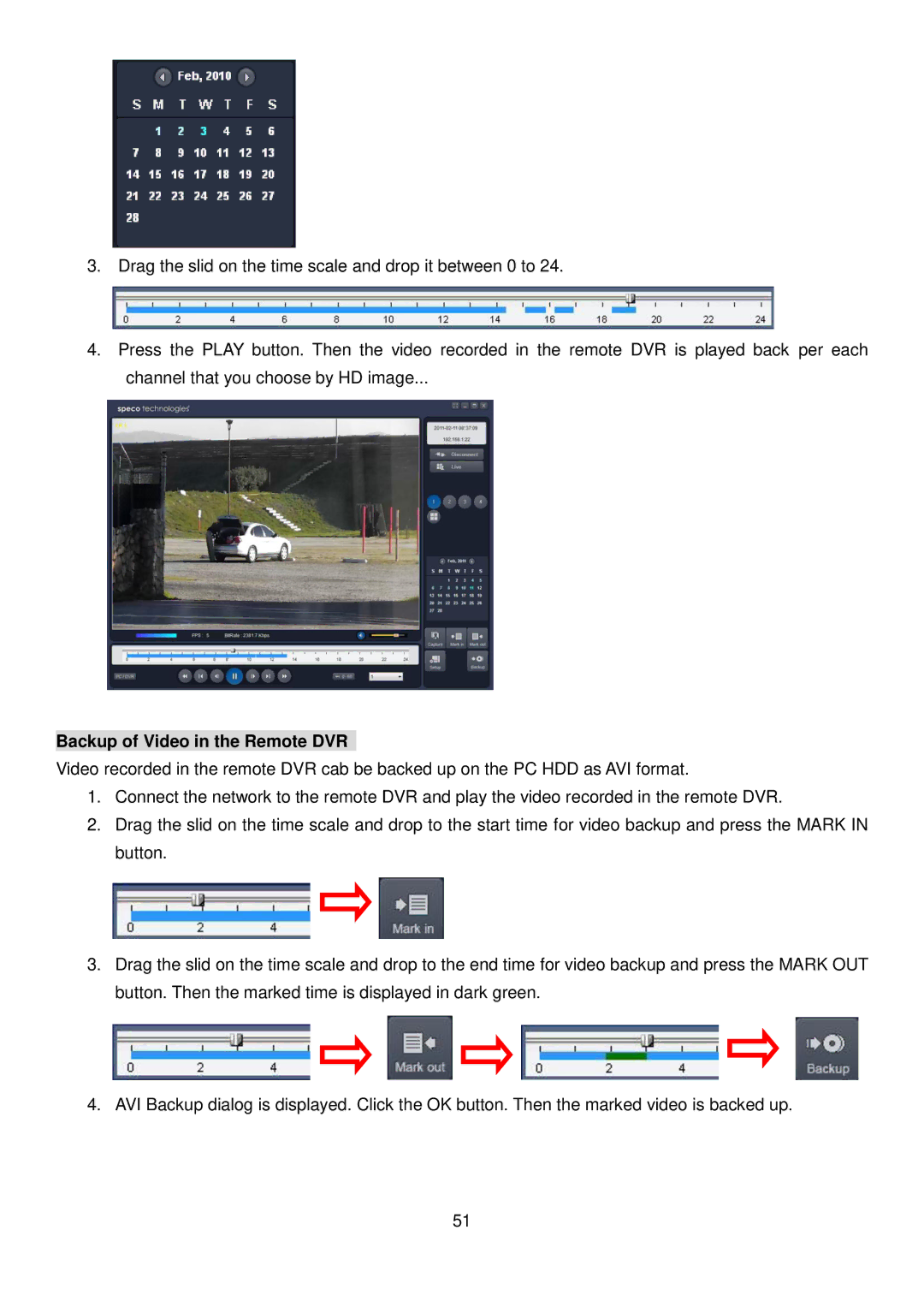 Speco Technologies 4HD manual Backup of Video in the Remote DVR 