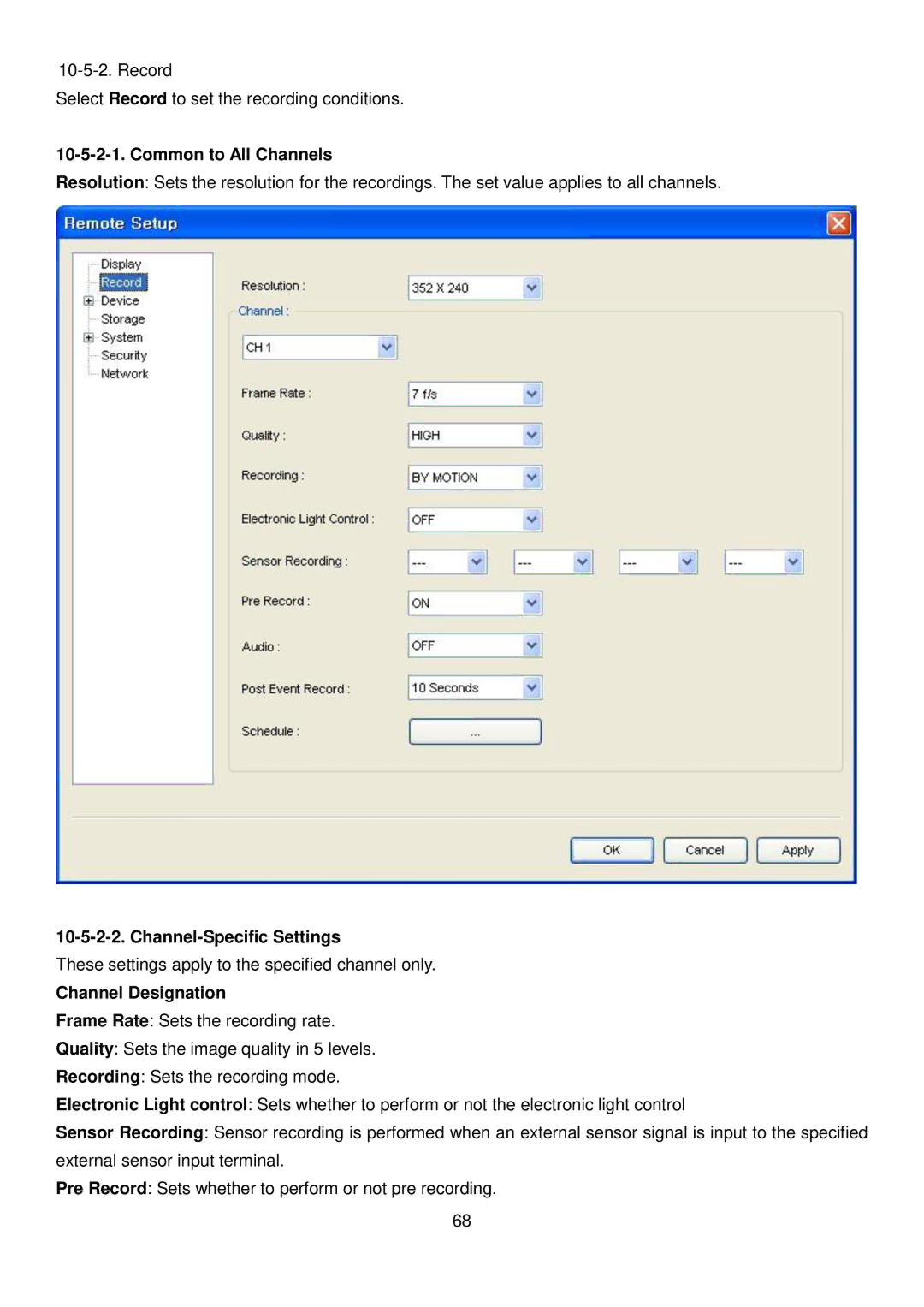 Speco Technologies 4HD manual Common to All Channels 